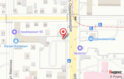 Автостоянка в Омске на карте