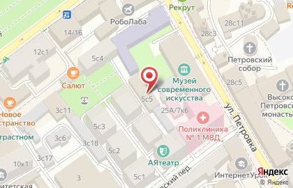 Косметология Entel Esthetique в Петровском переулке на карте