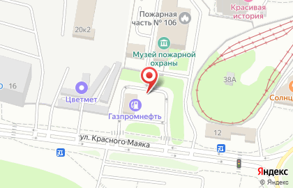АЗС Газпромнефть на улице Красного Маяка на карте