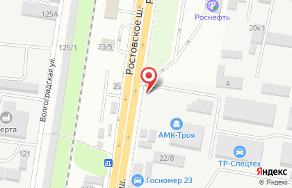 Шиномонтажная мастерская на улице Ростовское шоссе на карте