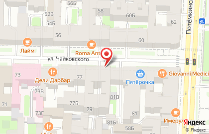 Алкомаркет Пятъница на улице Чайковского на карте