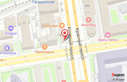 Ресторан одного блюда Monty Манты на Красном проспекте на карте
