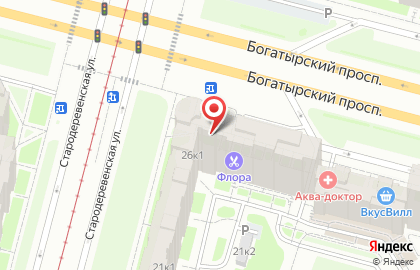 Саша на Комендантском проспекте на карте