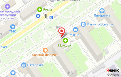 Магазин табачных изделий в Автозаводском районе на карте