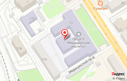 Институт высоких биомедицинских технологий ПетрГУ на карте