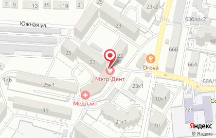 Стоматология Мэтр-Дент на Южной улице на карте