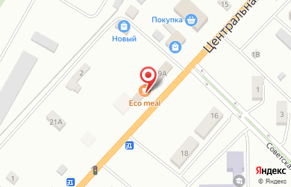 Магазин кондитерских изделий Лакомка на Центральной улице на карте