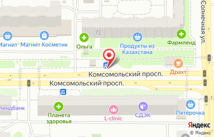 Сеть цветочных салонов Флористика и Дизайн на Комсомольском проспекте на карте