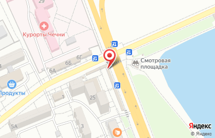 Продуктовый магазин Пятерочка в Грозном на карте