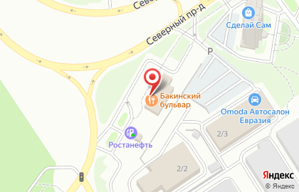 Ресторан Валенсия в Северном проезде на карте