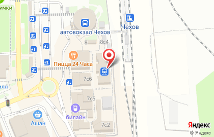 Чехов, железнодорожная станция на карте