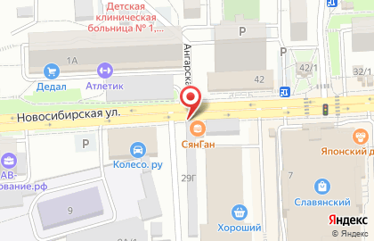 Центр шиномонтажа в Железнодорожном районе на карте