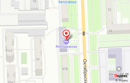Гостиница Молодежная на Октябрьском проспекте на карте