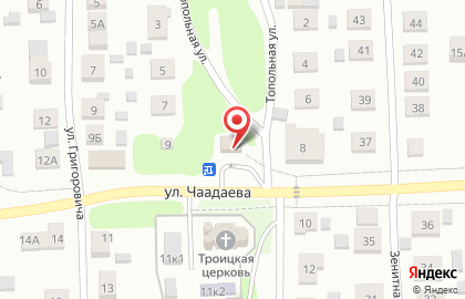 Продуктовый магазин на улице Топольная на карте