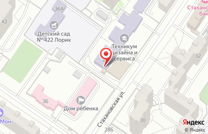 Столовая Областной техникум дизайна и сервиса на карте