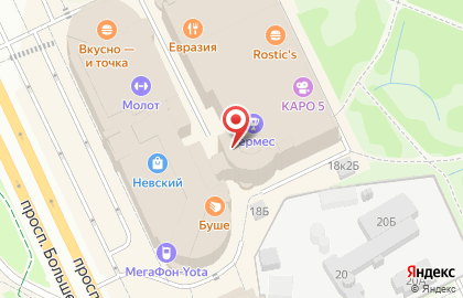 Автомат по продаже контактных линз Visus на проспекте Большевиков на карте