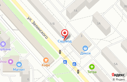 Магазин товаров для сада Садовод на улице Зелинского на карте