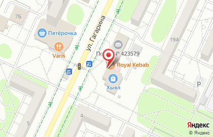 Киоск фастфудной продукции на улице Гагарина на карте
