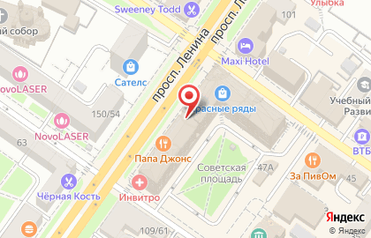 Магазин мужской одежды Сударь на проспекте Ленина в Подольске на карте