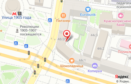 Бизнес-центр на Красной Пресне на карте