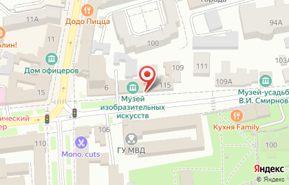 Ставропольский краевой музей изобразительных искусств на улице Дзержинского на карте