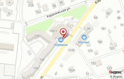 Магазин автозапчастей для корейских автомобилей Кореана в Советском районе на карте