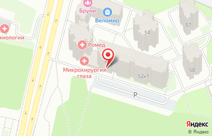 Строящийся жилой дом по ул. Московский микрорайон, 52/1 на карте
