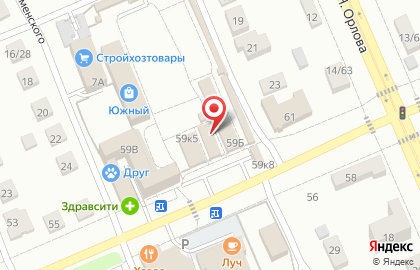 Продуктовый магазин на улице Ашмарина на карте