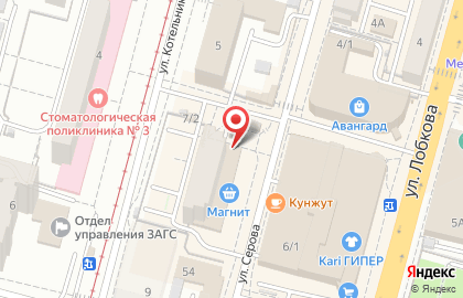 Салон мягкой мебели на улице Котельникова на карте