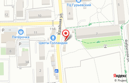 Продовольственный магазин на Крайней улице на карте