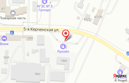 АЗС Лукойл-Югнефтепродукт в Трусовском районе на карте
