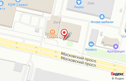 Магазин автошин и шиномонтажных мастерских ШинСервис на Московском проспекте на карте