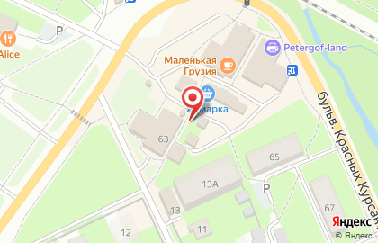 Магазин Оптика Lux на бульваре Красных Курсантов на карте