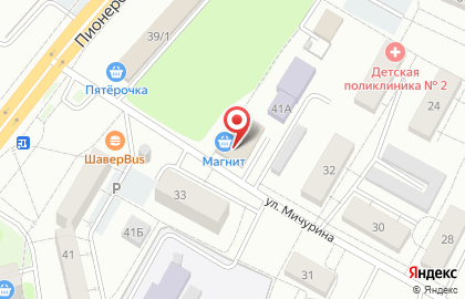 Супермаркет Магнит в Саранске на карте