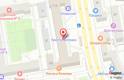 Сауна в Екатеринбурге на карте
