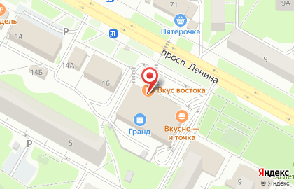 Киоск по продаже фастфудной продукции Вкус востока на карте