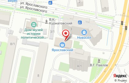 Ярославский на улице Ярославского на карте