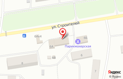 Магазин хозяйственных товаров на ул. Строителей, 6а на карте