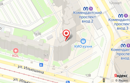 Аптека Столички на Комендантском проспекте, 12 к 1 на карте