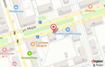Оператор связи МТС на улице Мира на карте