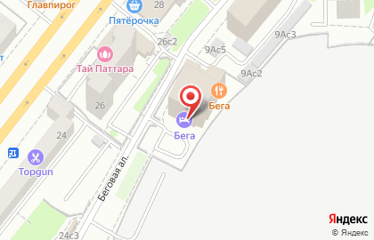 Гостиница Бега в Москве на карте
