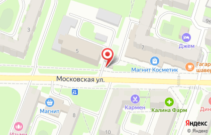 Киоск по ремонту обуви и изготовлению ключей на Большой Московской улице на карте