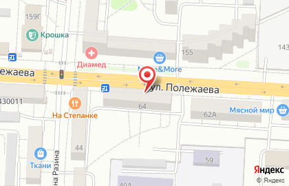 Продовольственный магазин Атемарский на улице Полежаева на карте