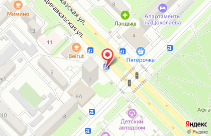 Магазин выпечки на Владикавказской улице на карте