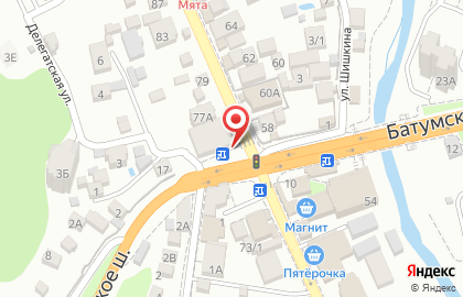 Суши-бар Секреты Ханая в Лазаревском районе на карте