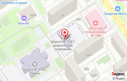 Школа №1547 в Москве на карте