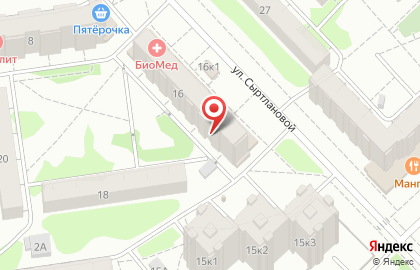 ОАО Банкомат, АКБ Абсолют Банк на улице Сыртлановой на карте