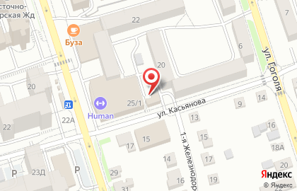 Магазин зоотоваров на ул. Касьянова, 20/1 на карте