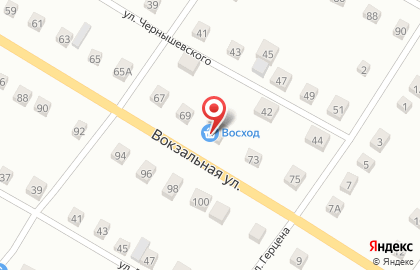 Продуктовый магазин Восход на Вокзальной улице на карте