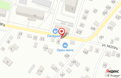Торгово-сервисный центр Орел-Мото в Заводском районе на карте